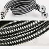 Faucet accessories 2PCS 60cm stainless steel nylon braided hose bathroom heat-resistant faucet basin sink kitchen hose G1/2 G3/8