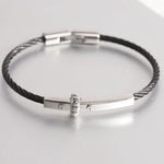 Load image into Gallery viewer, Stainless steel round cable bracelet high quality steel wire Bolt buckle women's bracelet jewelry

