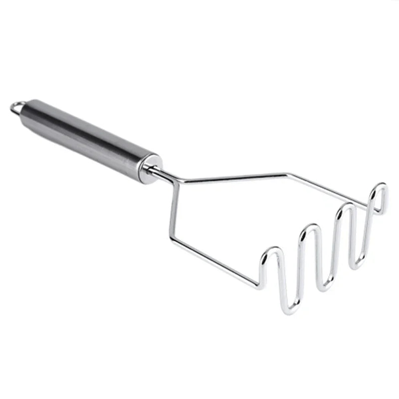 1pcs stainless steel kitchen gadget potato masher press cooking tool mashed potatoes wavy pressure Kitchen accessories