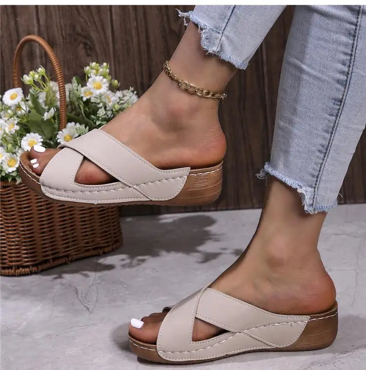 Summer Women Sandals Shoes Retro Walking Shoes Party Ladies Shoes Beach Sandals Woman Soft Female Footwear Women Sandal