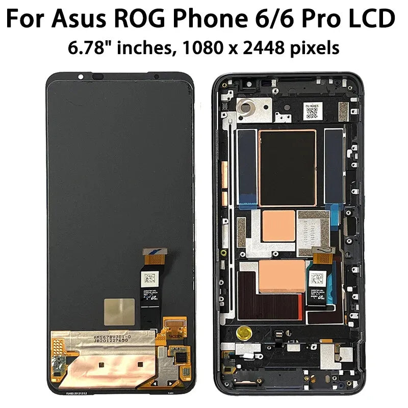 Super AMOLED Series Screen LCD For ASUS ROG Phone 1 2 3 5 5S 5S Pro 5 Pro 6 6 Pro 7 7 Ultimate LCD Touch Screen Digitizer Assemb