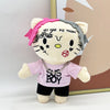 In Stock Travis Scott LIL PEEP Plush Anime Plush Toy Doll with Pink Clothes Necklace Stuffed Soft Plush Toys Fans Collect Gifts