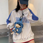 Load image into Gallery viewer, Children Cartoon Bananas Women'S Canvas Crossbody Bag Dames Denim Sport Half Moon Belt Messenger Chest Bags For Women
