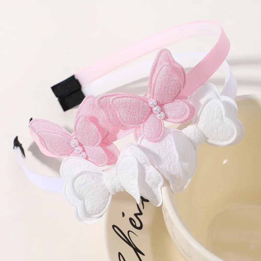 2Pcs/lot Butterfly Hair Bands Hair Hoop for Baby Girl Lovely Children's Headband Cute Bows Kids Headwear Hair Accessories Gift