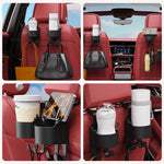 Load image into Gallery viewer, Car Seat Headrest Hook Hanger Storage Organizer Universal with Cup Holder for Handbag Fit Universal Vehicle Car Accessories
