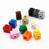 50pcs Moc Creative Brick Modified 1x1 with 2 Hole 87087 DIY Basics Enlighten Building Blocks Classic Compatible Assembles Parts