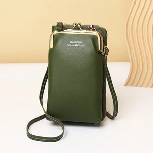New Clip Designer Phone Pocket Shoulder Bag for Women Soft Pu Leather Female Small Crossbody Bags Ladies Messenger Purse Handbag