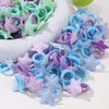 20pcs Kids Elastic Hair Bands Girls Plush Ball Rubber Band For Children Sweets Scrunchie Hair Ties Clip Baby Hair Accessories