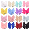 1Pcs Solid Color Cotton Hair Bows With Clip For Children Girls Handmade Hairpins Barrettes Headwear Kids Hair Accessories Gifts