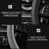 Breathable PU Leather Anti-Slip Universal Car Steering Wheel Cover, Interior Decoration Accessories