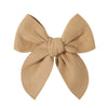 20Colors 5Inch Solid Cotton Bow With Safety Hairpin For Girl Hair Bows Handmade Bowknot Hair Clip Headwear Kids Hair Accessories