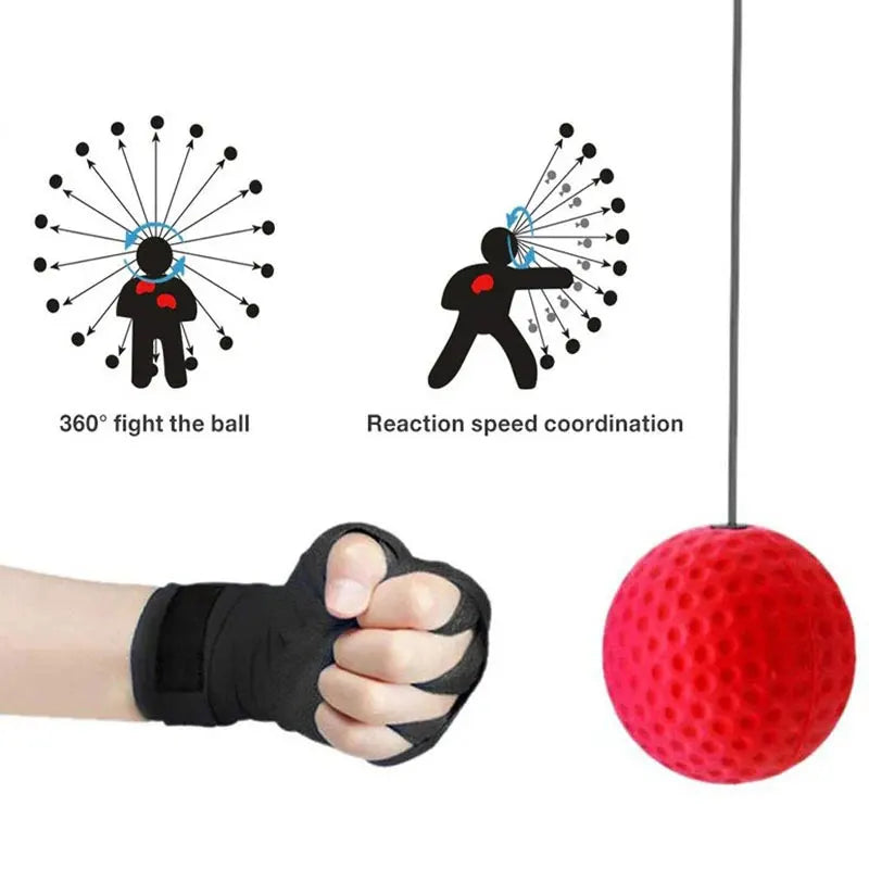 1 PC boxing reaction ball boxing speed ball decompression dodge Sanda training equipment home boxing head-mounted reaction targe