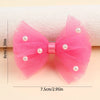 2/6Pcs Sweet Lace Bowknot Hair Clips White Pearl Hairpin Barrettes Lovely Bow Headwear Kids Headwear Girls Hair Accessories