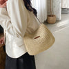 Straw Bags for Women Trend 2024 Casual Designer Solid Color Crossbody Bag Female Vacation Beach Shoulder Bag Sac De Luxe Femme