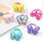 Load image into Gallery viewer, 2Pcs/lot Lovley Flower  Ponytail Elastic Hair Bands for Girl Children Hair Ties Cartoon Kids Hair Accessories Baby Headwear
