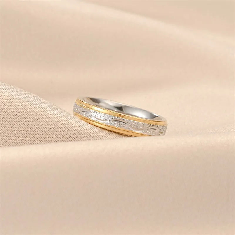 Luxury Titanium Ring for Couple Wedding Band Engagement Jewelry Women Men Trendy Rings Stainless Steel Comfit Size 6-13 Bagues