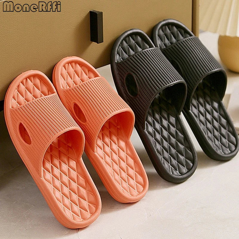 Summer Slippers Men Thick Sole Beach Slides Women Bathroom Anti-Slip Slipper Soft Sandals Fashion Flip-Flops Ultra-Light Shoes