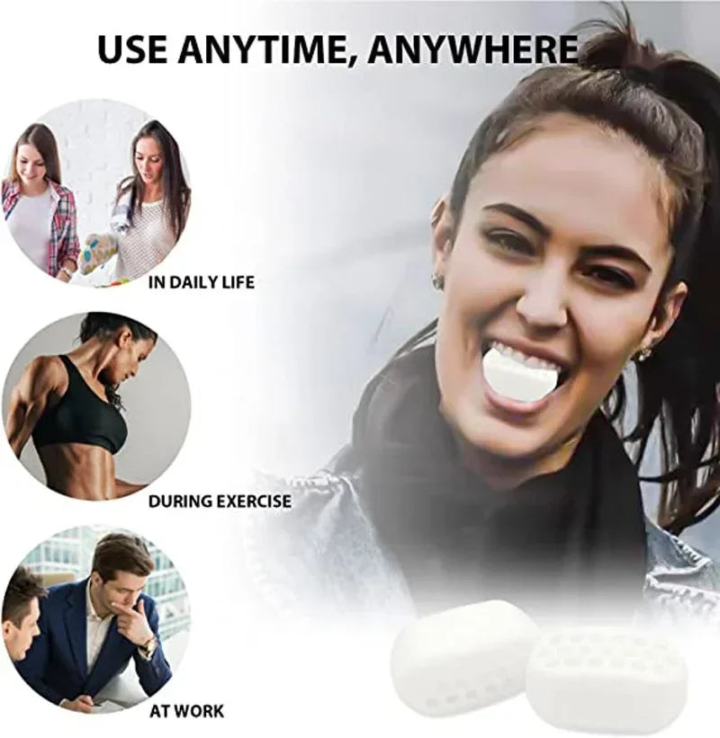Silicone Jaw Exerciser Facial Toner & Jaw Fitness Ball Neck Toning Equipment Facial Beauty Tool Double Chin Exerciser 2Pcs