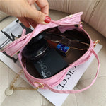 Load image into Gallery viewer, Female Sweet Lace Heart Round Handbags High Quality PU Leather Cross Body Bags for Women Small Fresh Flower Chain Shoulder Bags
