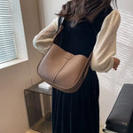 Load image into Gallery viewer, Fashion Women'S Bag Solid Color Pu Shoulder Bolsa Buckle Bucket Bag Korean High Capacity Tote Bag Inner Pouch Crossbody Bags
