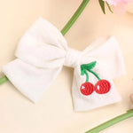 Load image into Gallery viewer, Oaoleer 1Pcs New Cherry Embroidered Hair Bow Clips for Kids Girls Cute Bowknote Barrettes Hairpin BabyHeadwear Hair Accessories
