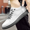 Italy High Quality All white Men's Leather Casual Shoes Increase Simple Pure Black Sneakers Breathable Sneakers  luxury shoes