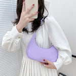 Load image into Gallery viewer, Fashion Simplicity Solid Color Shoulder Bag Women Underarm Bag Ladies Top-handle Clutches Black Beige White Pink Handbag Pouch
