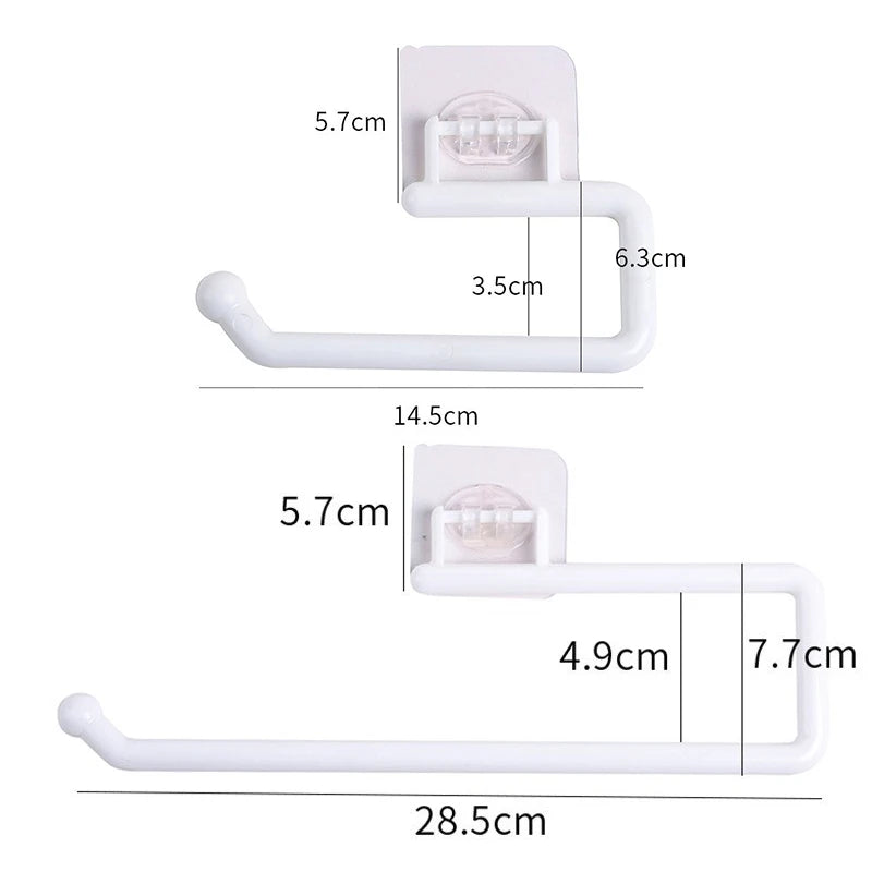 1Pcs Kitchen Tissue Holder Hanging Toilet Roll Paper Holder Towel Rack Kitchen Bathroom Cabinet Door Hook Holder Organizer