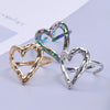 1pcs Metal Heart-Shaped Ring Open Adjustable Sweet Romance Finger Jewelry Stainless Steel Rings For Women Men Accessories Anillo