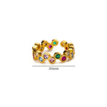 Load image into Gallery viewer, Colorful Tiny Round Rings For Women Stainless Steel Gold Color Adjustable Wedding Couple Ring Luxury Aesthetic Jewlery Gift 2024
