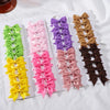 10Pcs/lot Solid Color Ribbon Baby Bows Hair Clips for Baby Girls Handmade Bowknot Hairpin MiNi Barrettes Kids Hair Accessories