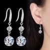 Fanqieliu 925 Silver Needle Crystal Zircon Jewelry Fashion Drop Earrings For Women New FQL23538