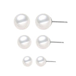 Load image into Gallery viewer, Korean Style Stud Earrings for Women Simulation Pearl Stainless Steel Hypoallergenic Jewelry Silver Color Earring Wholesale
