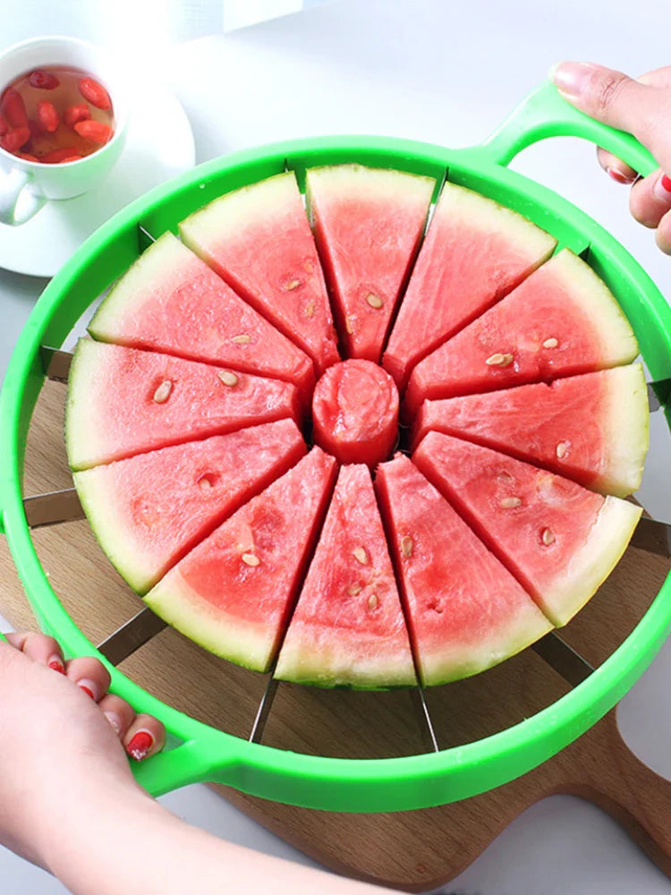 1PC Watermelon Slicer Cutter Stainless Steel Large Size Sliced Watermelon Cantaloupe Slicer Fruit Divider Kitchen Gadgets  Items