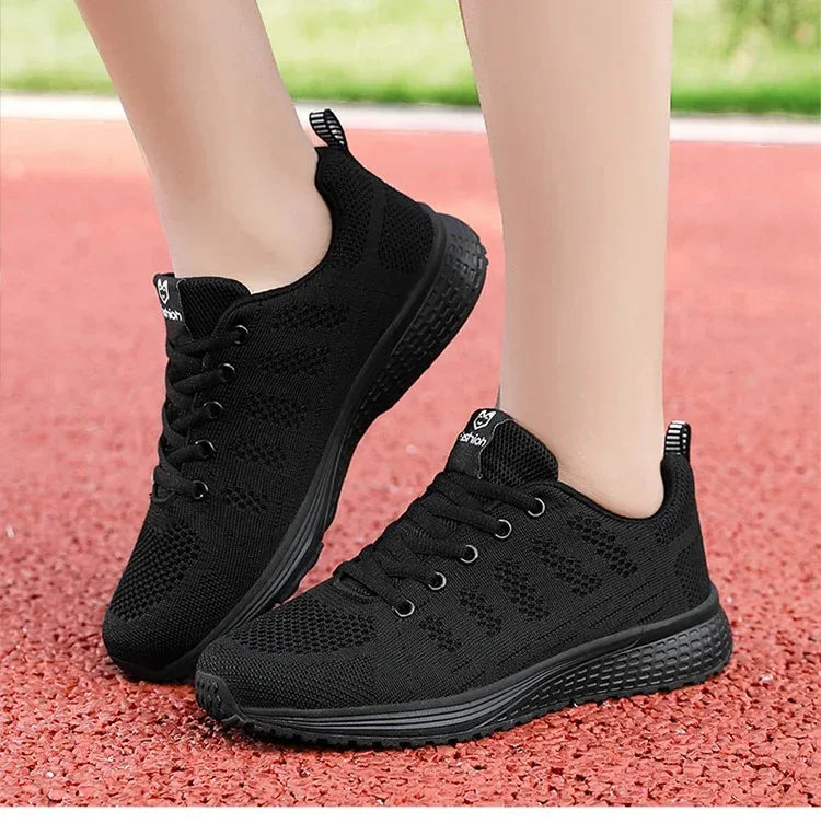 Women Casual Shoes Fashion Breathable Walking Mesh Flat Shoes Sneakers Women 2024 Gym Vulcanized Shoes White Female Footwear