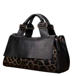 Load image into Gallery viewer, Genuine Leather Tote Handbags for Women, Leopard Shaped Cow Skin Office Bag with Long Strap, Luxury Crossbody Shoulder Bags

