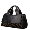 Genuine Leather Tote Handbags for Women, Leopard Shaped Cow Skin Office Bag with Long Strap, Luxury Crossbody Shoulder Bags