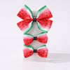 3 Pcs/Set Girls Cute Watermelon Print Bowknot Hair Clip Kids Lovely Colorful Hairpins Headwear Children Summer Hair Accessories