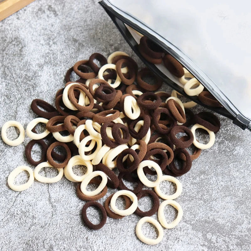 50/100pcs Kids Elastic Hair Bands Girls Gum Scrunchie Rubber Band for Children Nylon Hair Ties Headband Baby Hair Accessories