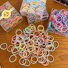 100Pcs/lot Elastic Nylon Rubber Band for Kids Colorful Hairband Hair Accessories Child Hair Ring Head Rope Scrunchies Wholesale