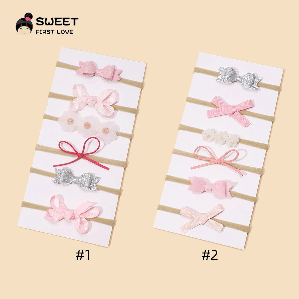 Mini Hair Bows Girl Bowknot Headband for Newborn Baby Girl Elastic Rubber Bands for Kids Toddler's Hairbands Baby Accessories