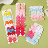 10Pcs/Set New Cute Solid Ribbon Bowknot Hair Clips for Baby Girls Handmade Bows Hairpin Barrettes Headwear Kids Hair Accessories