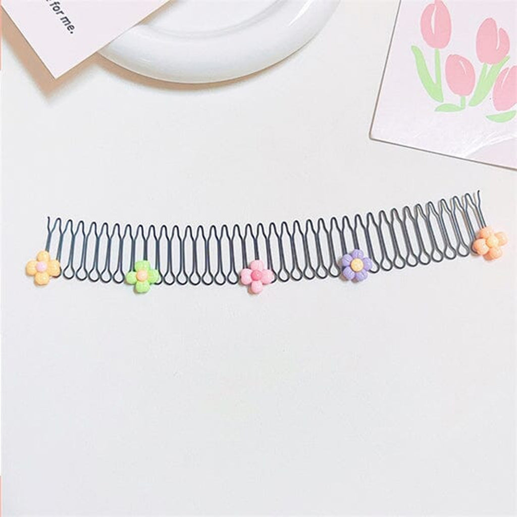 Women Invisible Broken Hair Hairpin Kids Tiara Tools Roll Curve Needle Bangs Fixed Insert Comb Cartoon Hair Styling Accessories