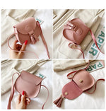 Load image into Gallery viewer, PU Leather Children Small Shoulder Bag Cute Princess Accessories Kids Coin Purse Handbags Cute Girls Baby Tassel Crossbody Bags
