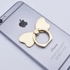 Bowknot Mobile Phone Holder Ring Buckle 360 Degree Rotation Lazy Full Metal Glossy Millet Mobile Phone Ring Holder Stand