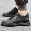 Italy High Quality All white Men's Leather Casual Shoes Increase Simple Pure Black Sneakers Breathable Sneakers  luxury shoes