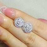 Load image into Gallery viewer, Fancy Cubic Zirconia Stud Earrings Women Delicate Design Fashion Versatile Ear Jewelry Luxury Wedding Party Accessories E8082
