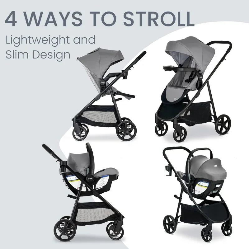 Willow Brook Baby Travel System, Infant Car Seat and Stroller Combo with Aspen Base, ClickTight Technology, RightSize System and