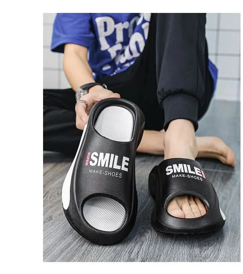 Men's Sandal Slippers New Summer Sneaker Slippers Men Thick Bottom Platform Slides Soft Eva Slippers Casual Beach Shoes