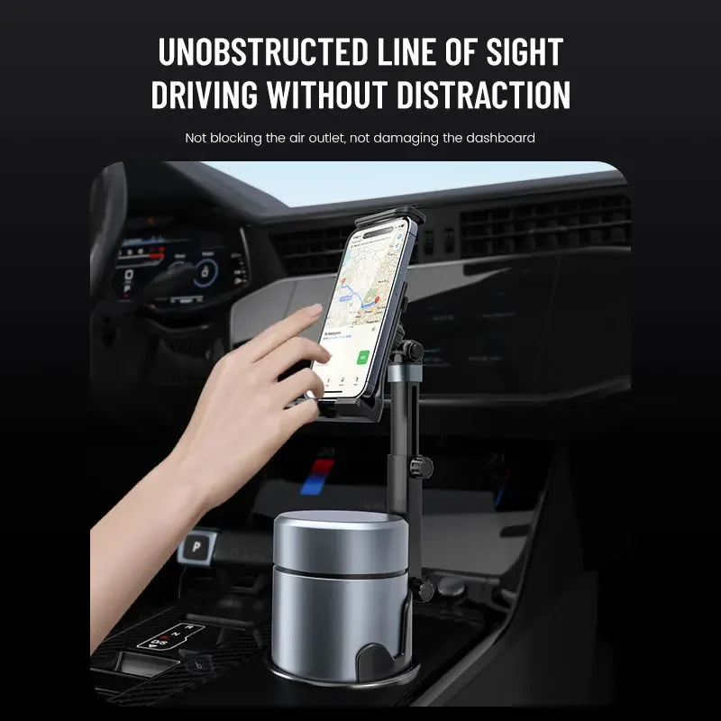 Car Cup Tablet Holder Expander with Cell Phone Mount 360 Rotation Smartphone  Auto Interior Accessories